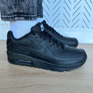 ⭐Nike Air Max 90 Recraft Sz 5Y Big Kids Running Shoes Sneakers Black CD6864-001⭐